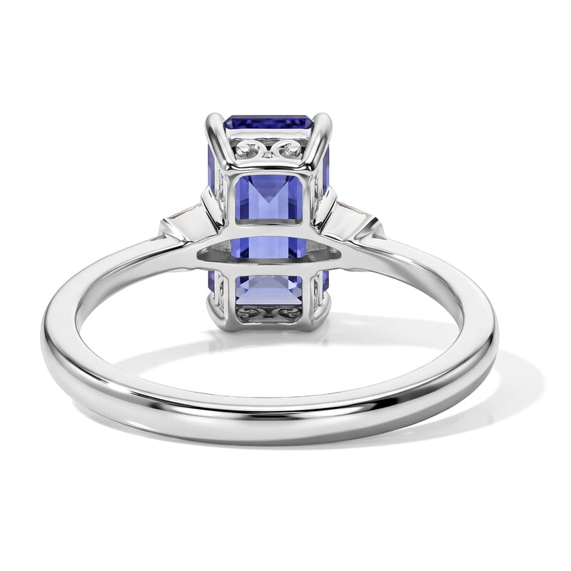 Luxoro Premium Tanzanite and Diamond I2 2.50 ctw Ring in 10K White Gold (Size 7.0)