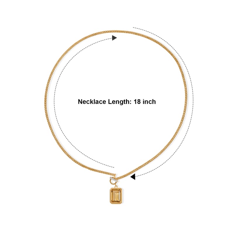 Premium Brazilian Citrine and White Zircon 5.65 ctw Necklace in 18K Vermeil Yellow Gold Over Sterling Silver 18 Inches