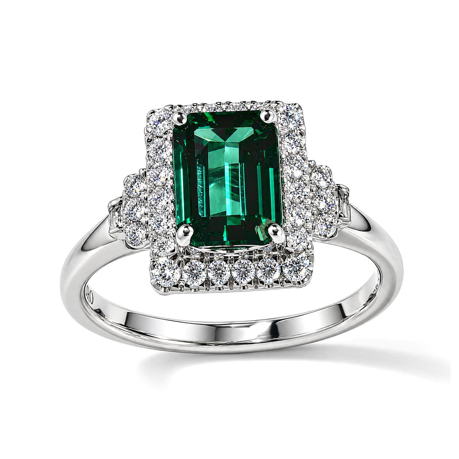 Certified and Appraised Luxoro AAA Monte Belo Indicolite and Diamond (I2) 2.00 ctw Ring in 14K White Gold (Size 10.0)