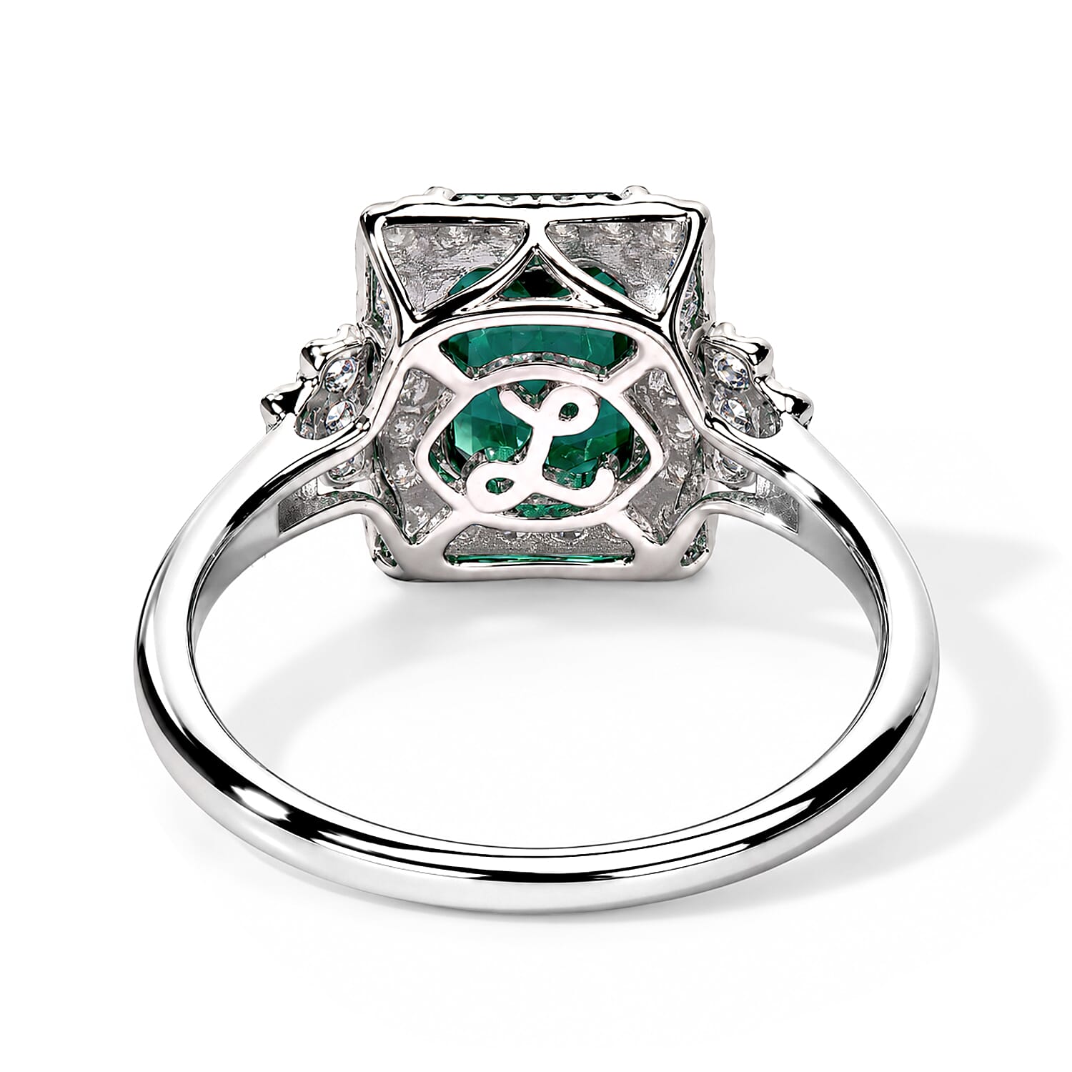 Certified and Appraised Luxoro AAA Monte Belo Indicolite and Diamond (I2) 2.00 ctw Ring in 14K White Gold (Size 10.0)
