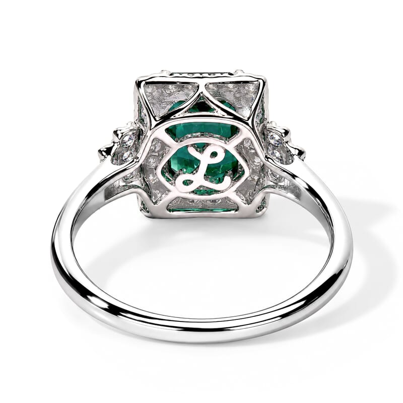 Certified and Appraised Luxoro AAA Monte Belo Indicolite and Diamond (I2) 2.00 ctw Ring in 14K White Gold (Size 10.0)