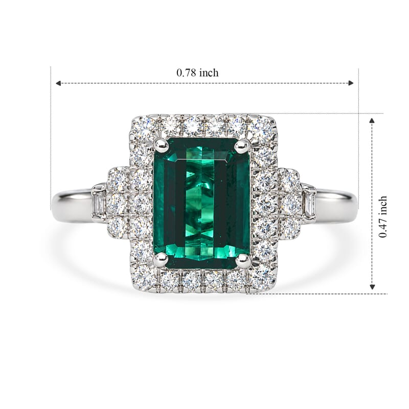 Certified and Appraised Luxoro AAA Monte Belo Indicolite and Diamond (I2) 2.00 ctw Ring in 14K White Gold (Size 10.0)