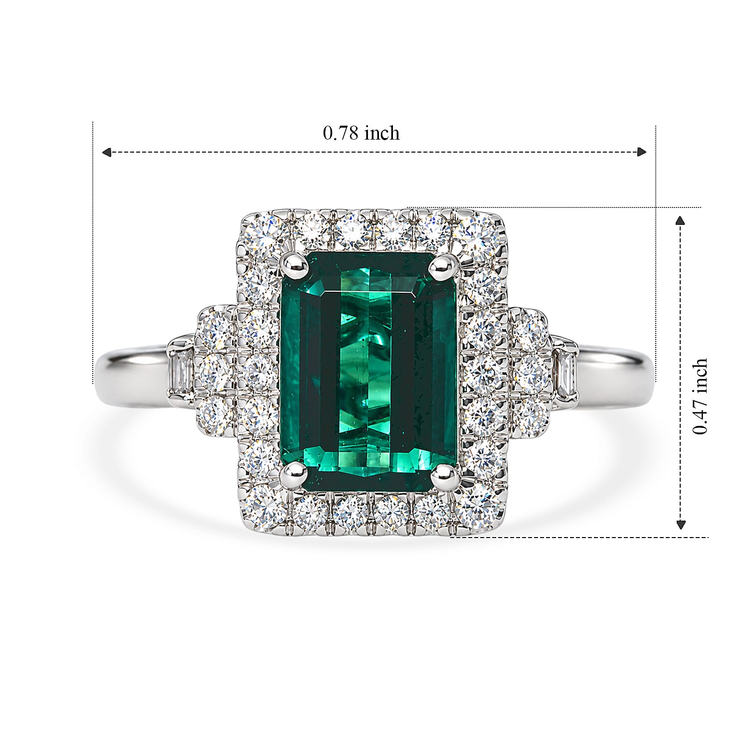 Certified and Appraised Luxoro AAA Monte Belo Indicolite and Diamond (I2) 2.00 ctw Ring in 14K White Gold (Size 8.0)