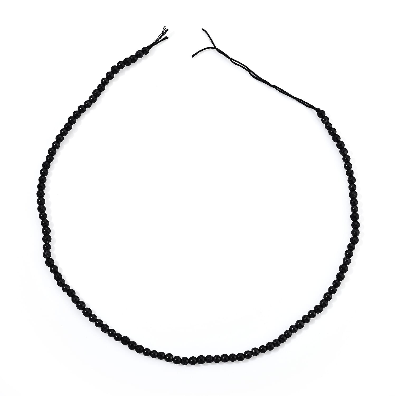 GCS Shungite 4mm Round Beaded Strand (16 Inches) 45.00 ctw
