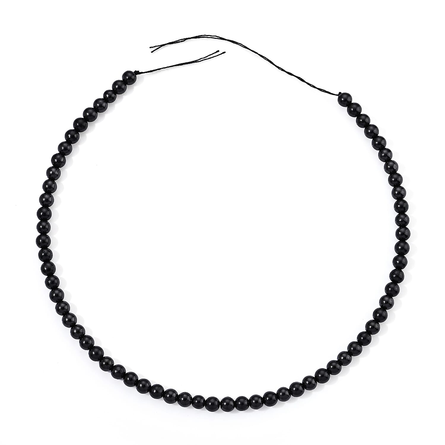 GCS Shungite 6mm Round Beaded Strand (16 Inches) 90.00 ctw