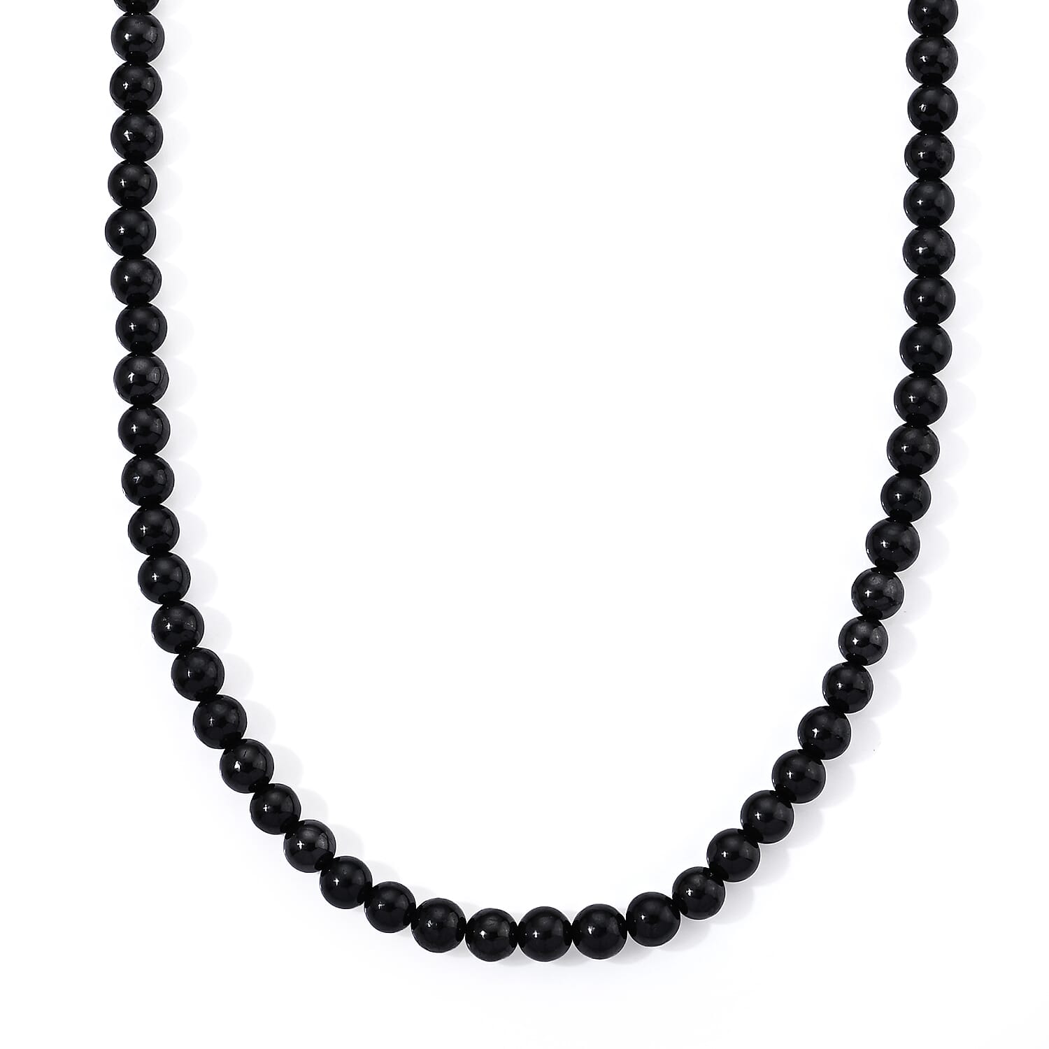 GCS Shungite 8mm Round Beaded Strand (16 Inches) 150.00 ctw