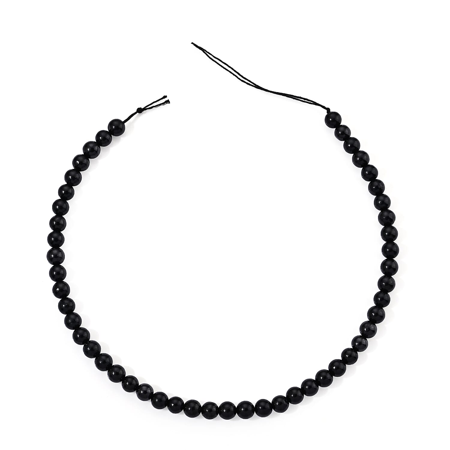 GCS Shungite 8mm Round Beaded Strand (16 Inches) 150.00 ctw