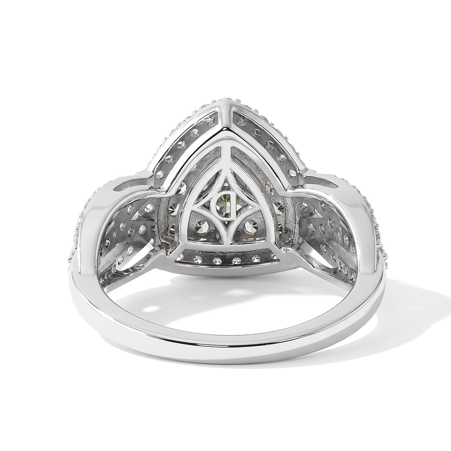 D'Joy Narsipatnam Alexandrite and White Zircon 2.15 ctw Symphony Ring in Rhodium Over Sterling Silver (Size 6.0)