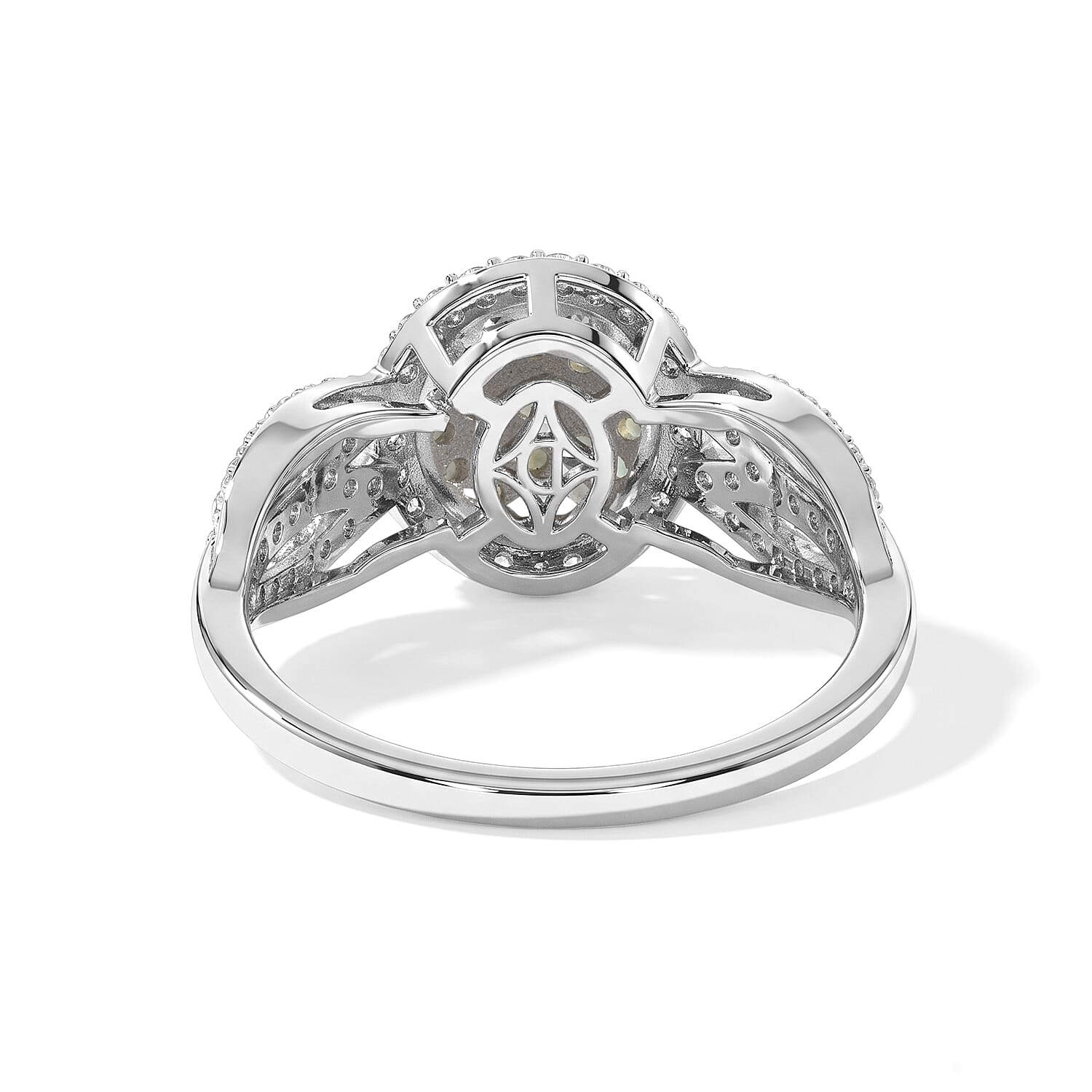 D'Joy Narsipatnam Alexandrite and White Zircon 2.00 ctw Symphony Ring in Rhodium Over Sterling Silver (Size 6.0)