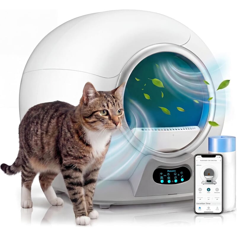 PurrTek Automatic Self-Cleaning Cat Litter Box - Gray
