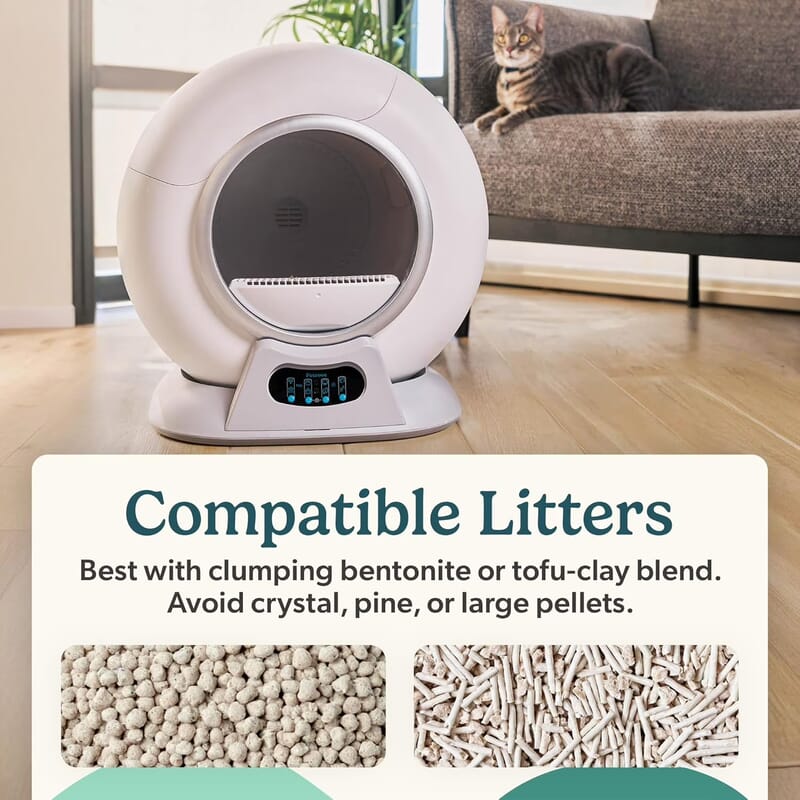 PurrTek Automatic Self-Cleaning Cat Litter Box - Gray