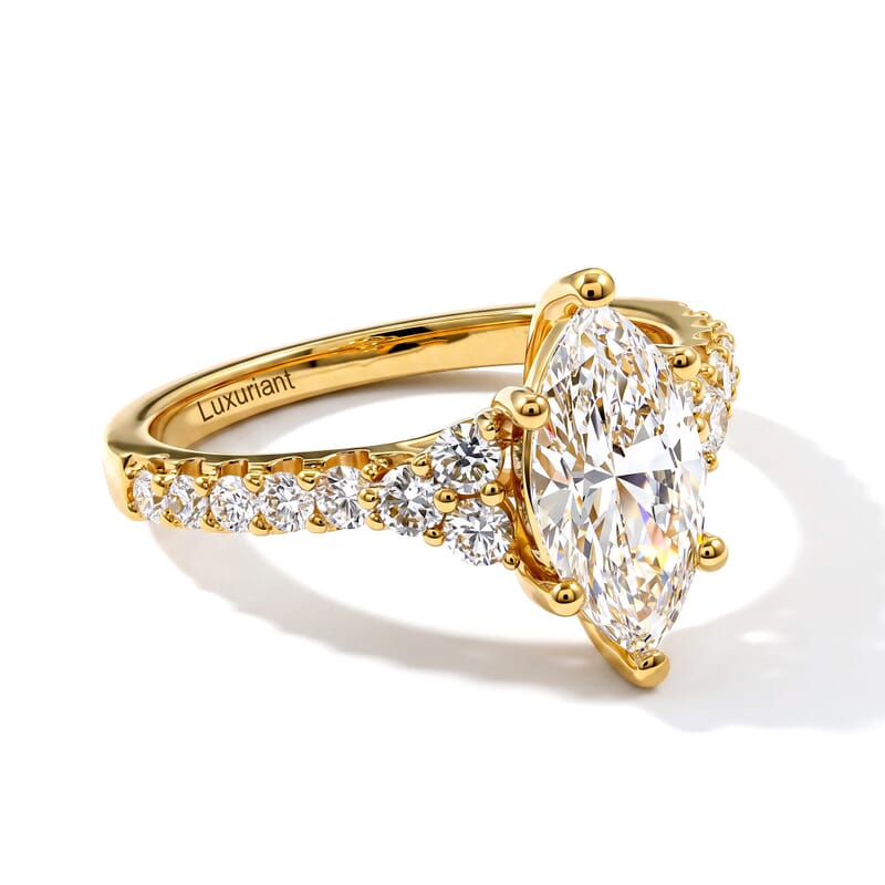 Chuck's 50th Anniversary Special Lab Grown Diamond FG VS 2.00 ctw Marquise Fancy Ring 14K Yellow Gold (Size 7.0)