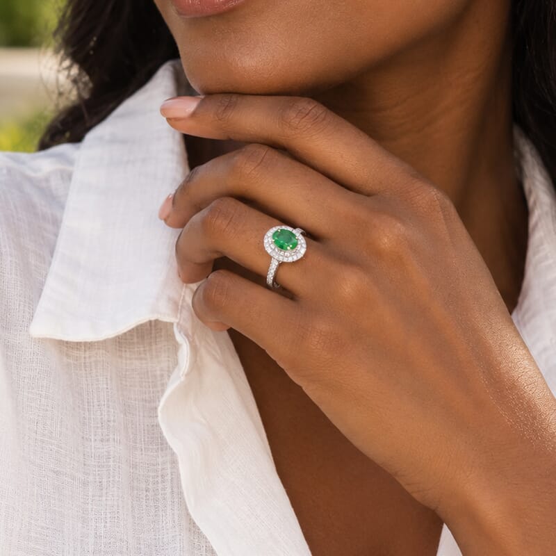 Certified and Appraised D'Joy Premium Hebei Peridot and Moissanite 3.60 ctw Ring in Rhodium Over Sterling Silver (Size 7.0)