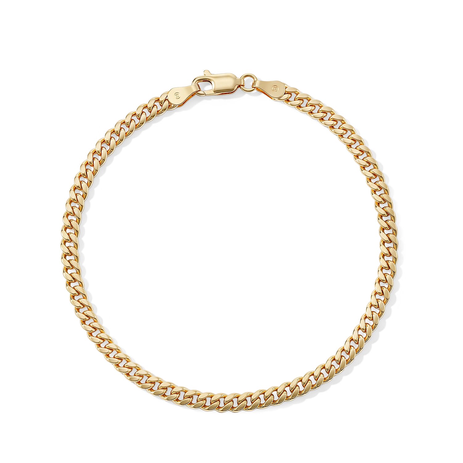 Hollow Miami Cuban 3.75mm Bracelet in 10K Yellow Gold (7.50 In) 2.90 Grams