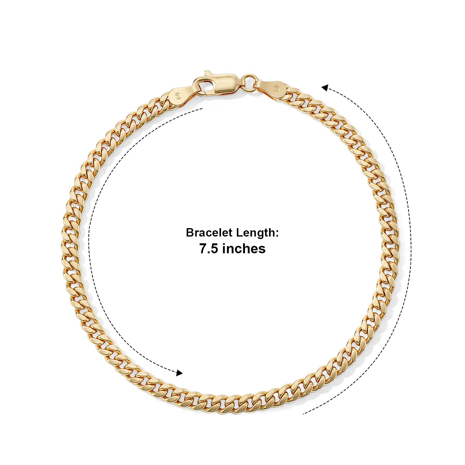 Hollow Miami Cuban 3.75mm Bracelet in 10K Yellow Gold (7.50 In) 2.90 Grams