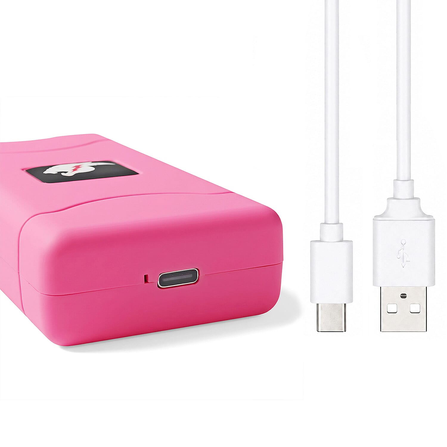 Pink Rechargeable Max Power Stun Gun with LED Flashlight