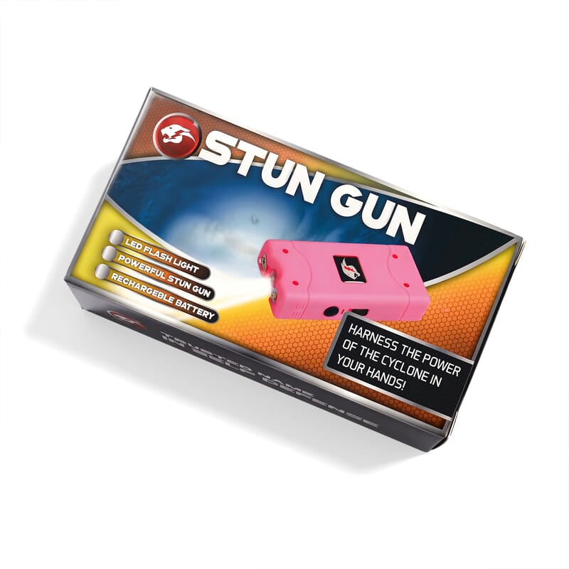Pink Rechargeable Max Power Stun Gun with LED Flashlight
