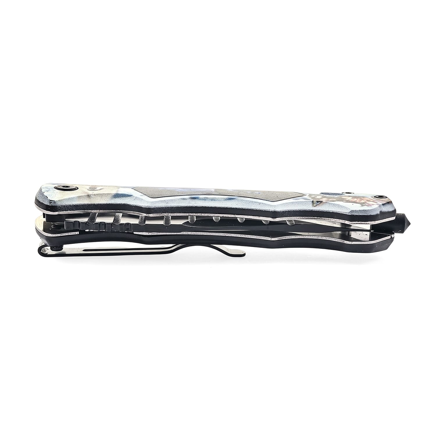 Wolf Pattern Folding Knife
