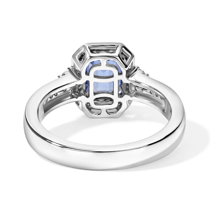 Luxoro Premium Tanzanite and Diamond I2 1.30 ctw Ring in 10K White Gold (Size 7.0) 4.30 Grams