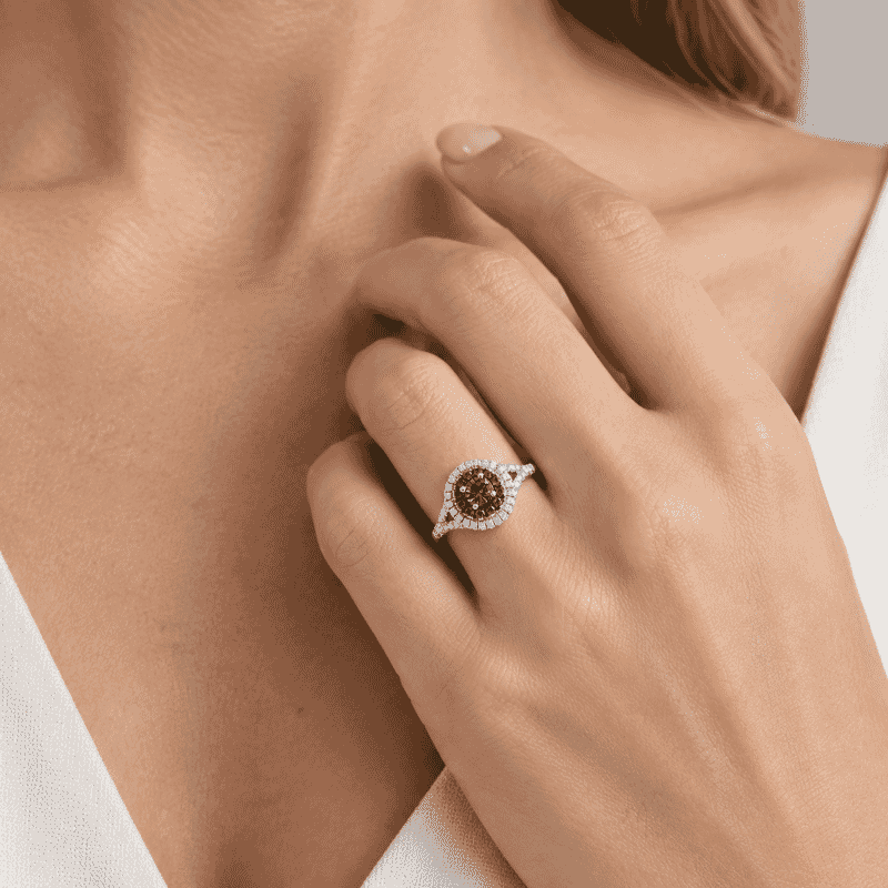 D'Joy Premium Tsavorite Garnet and Moissanite 1.00 ctw Floral Cluster Ring in Rhodium Over Sterling Silver (Size 6.0)