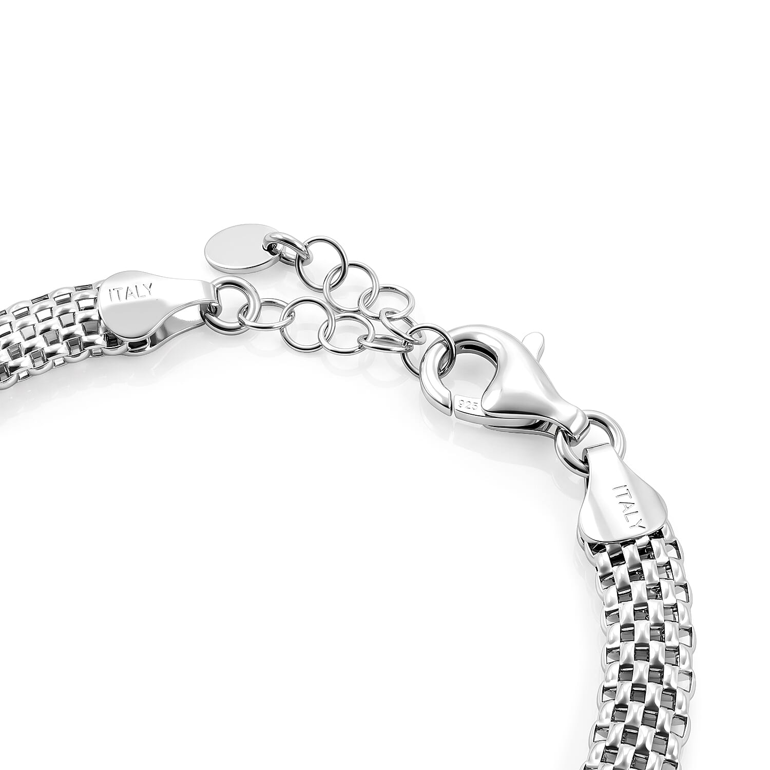 Italian La Bella Chain Bracelet in Sterling Silver (7-8In) 5.90 Grams