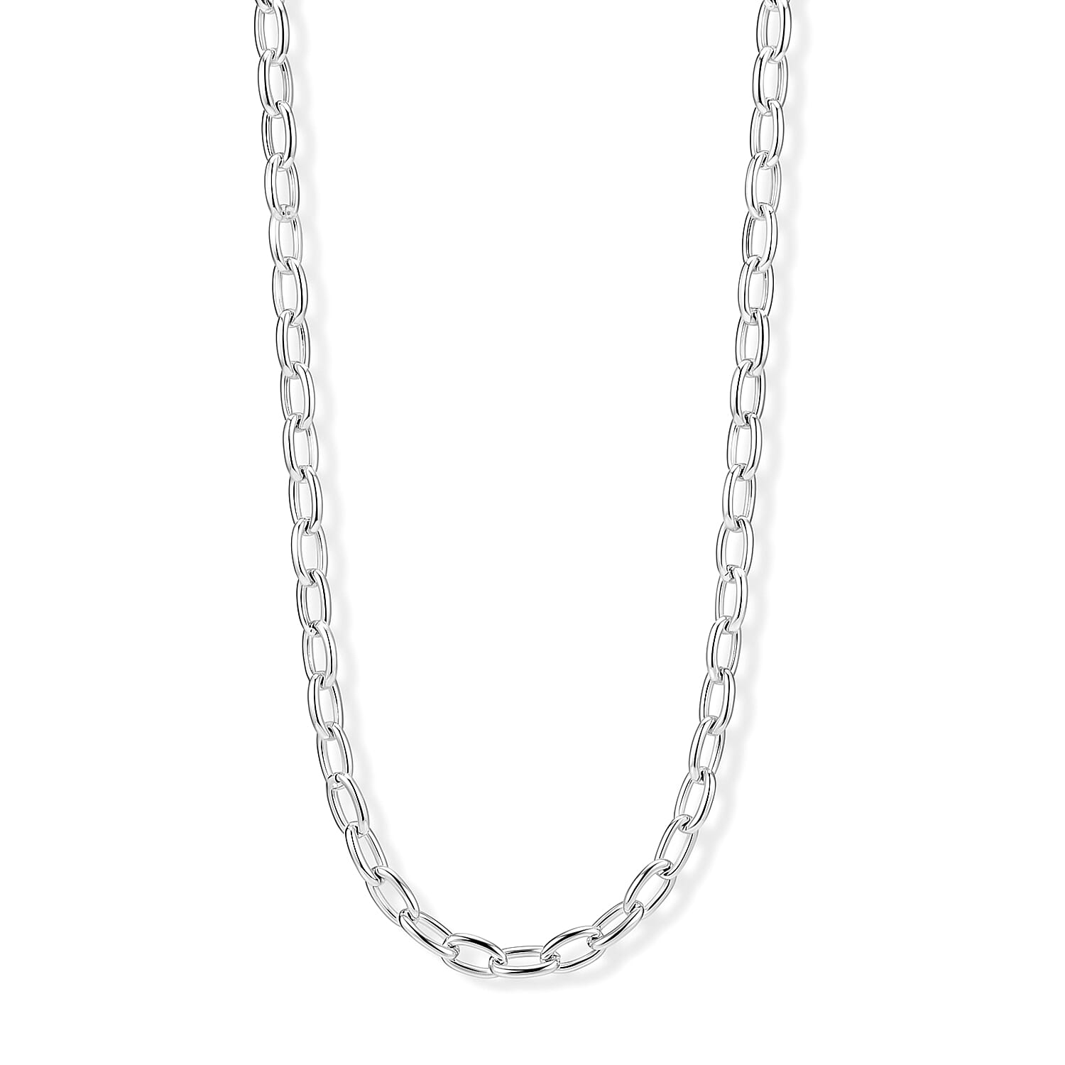 La Bella Italian Rolo Chain Necklace in 14K Yellow Gold Over Sterling Silver (20-22 Inches) 10.14 Grams