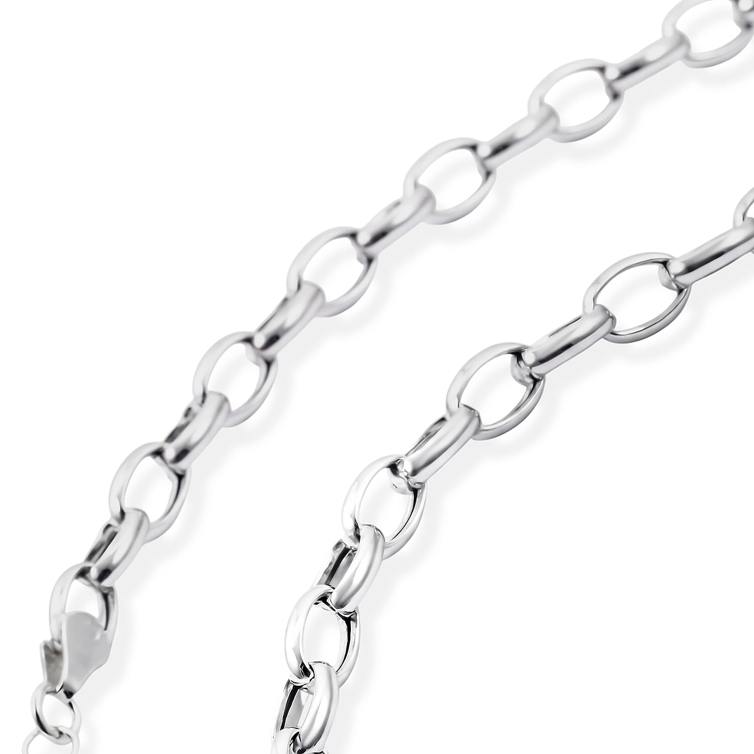 La Bella Italian Rolo Chain Necklace in 14K Yellow Gold Over Sterling Silver (20-22 Inches) 10.14 Grams