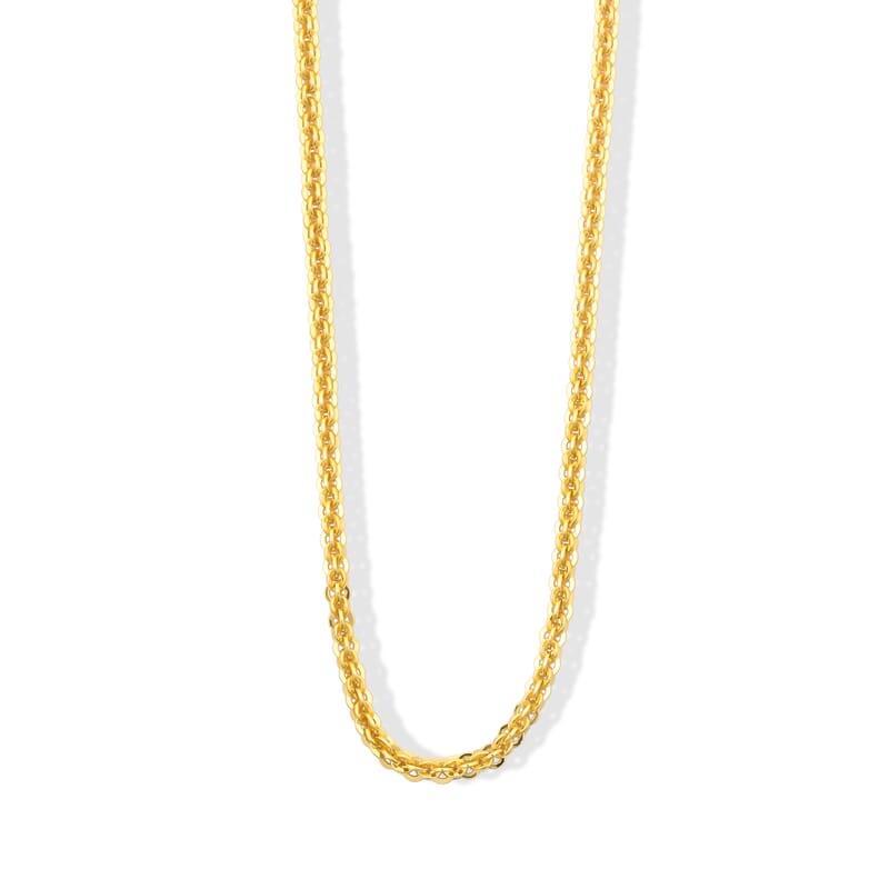 La Bella Italian Cristallnio Chain Necklace in 14K Yellow Gold Over Sterling Silver (20-22 Inches) 18.40 Grams