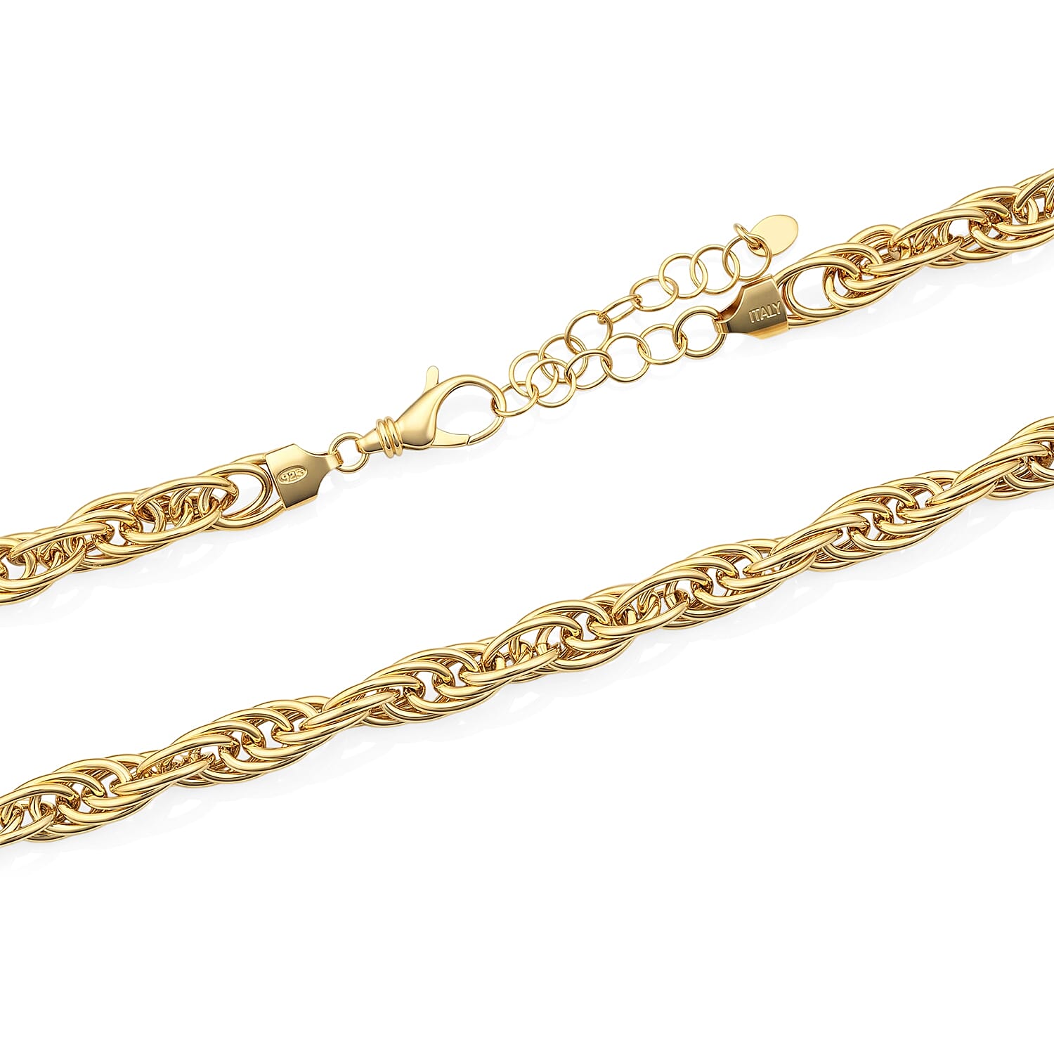 La Bella Italian Fantasia Chain Necklace in 14K Yellow Gold Over Sterling Silver (20-22 Inches) 26.08 Grams