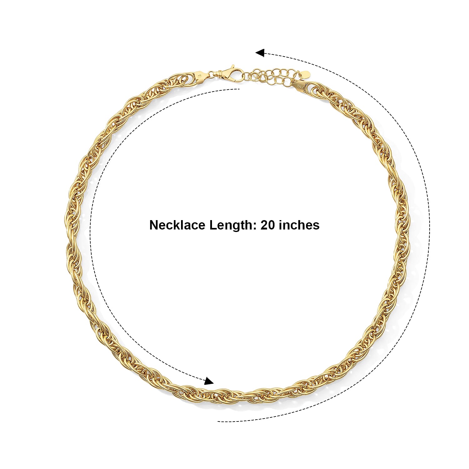 La Bella Italian Fantasia Chain Necklace in 14K Yellow Gold Over Sterling Silver (20-22 Inches) 26.08 Grams