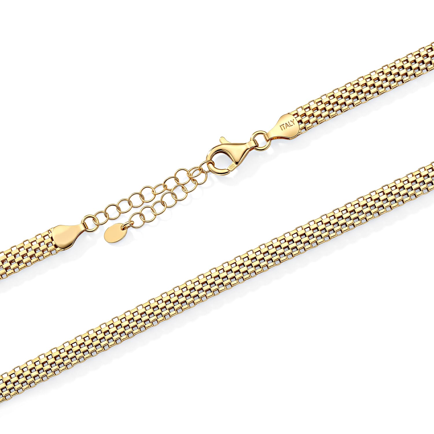 La Bella Italian Chain Necklace in 14K YG Over Sterling Silver (20-22 Inches) 14.60 Grams
