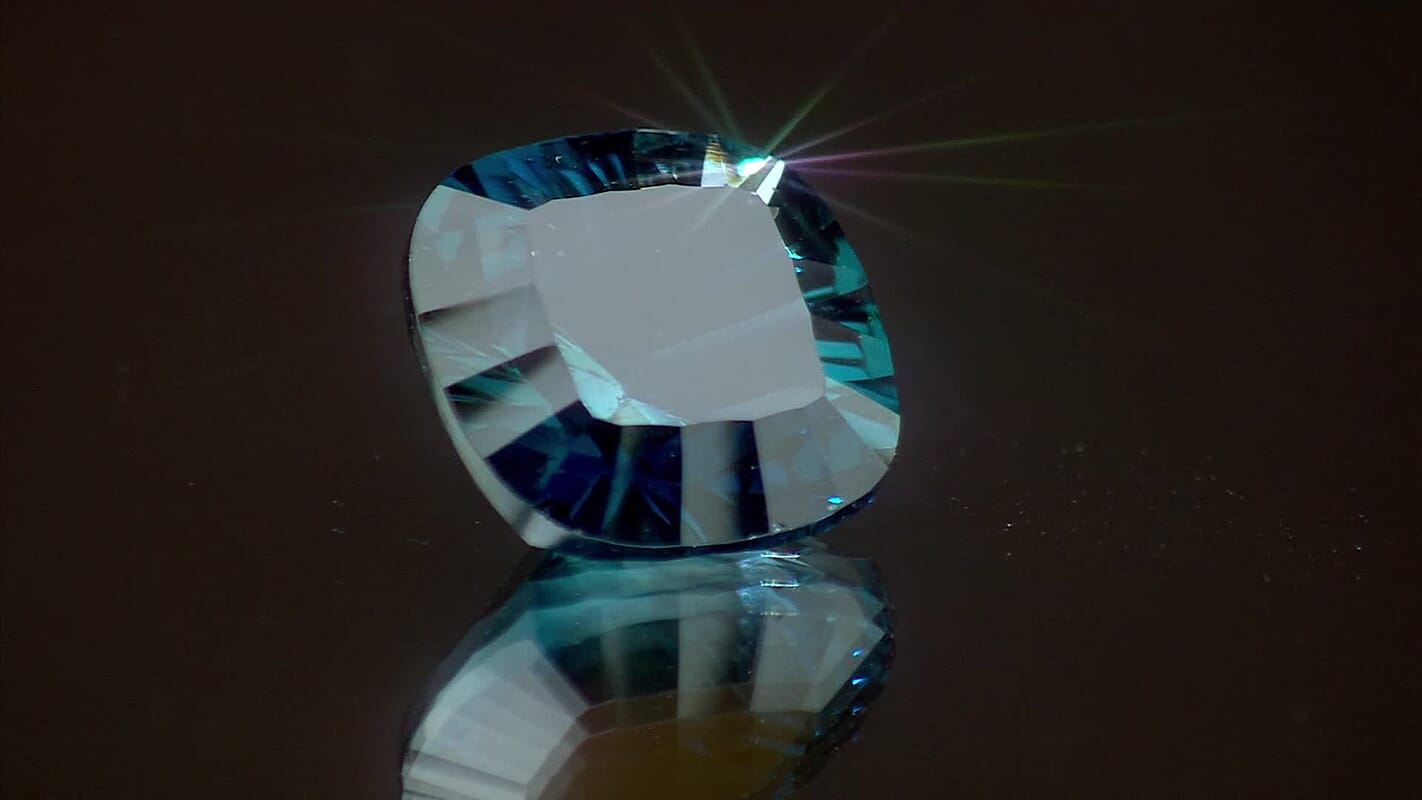 London Blue Topaz Cushion 13 Concave Cut 4A 10.00 ctw
