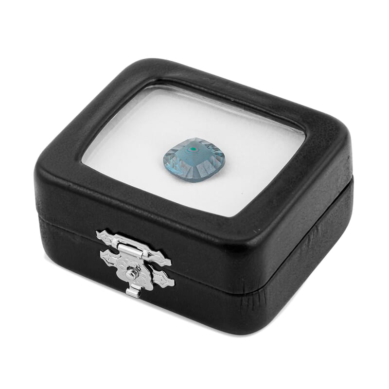 Concave Cut AAAA London Blue Topaz (Cushion 13 mm) 10.00 ctw