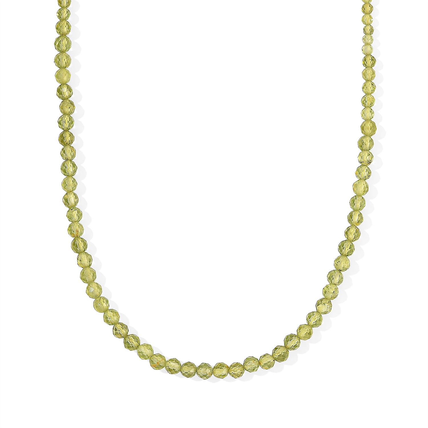 EverTrue Hebei Peridot 42.00 ctw Necklace in Stainless Steel 18 Inches