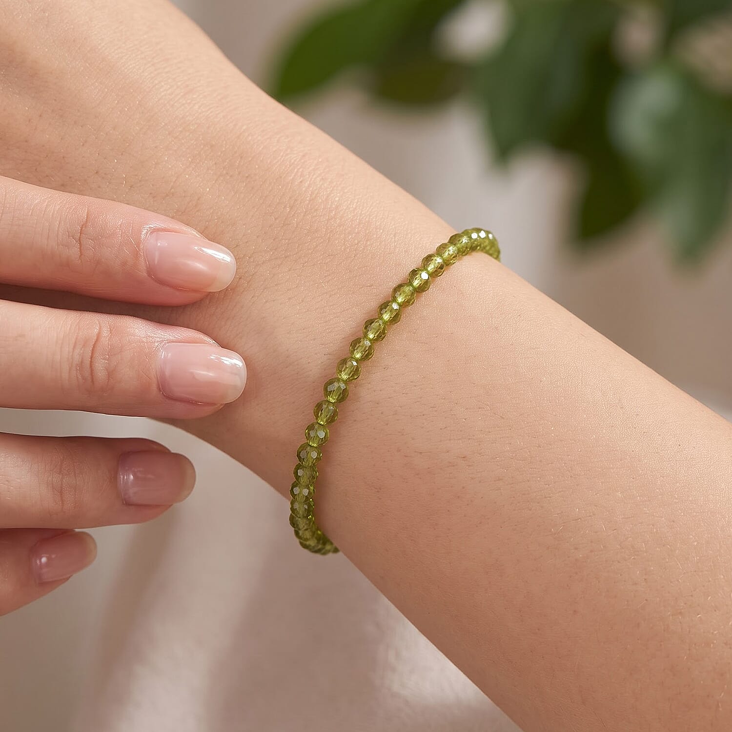EverTrue Hebei Peridot 12.00 ctw Bracelet in Stainless Steel (7.25 In)