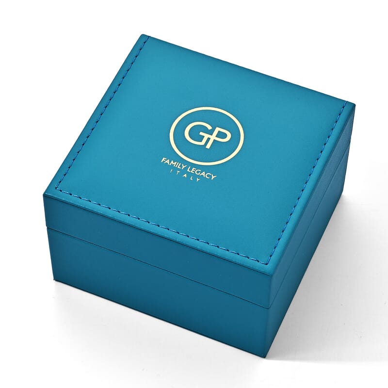 GP Multi Color Austrian Crystal 0.10 ctw Ronda 763 Swiss Movement Watch in ION Plated YG and Stainless Steel