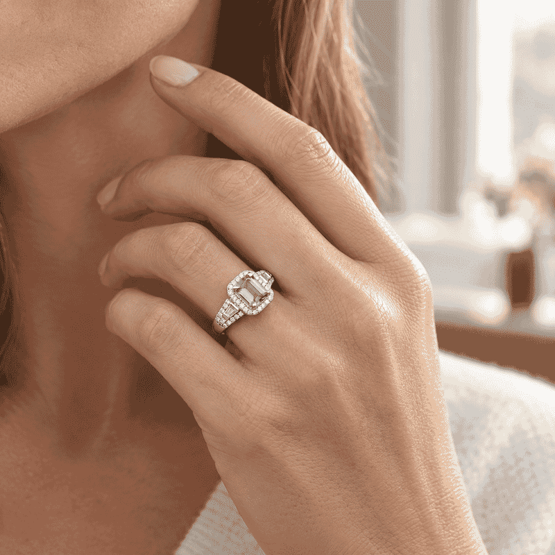 Luxoro AAA Arquiana Mint Tourmaline and Diamond I2 1.50 ctw Ring in 14K White Gold (Size 5.0)