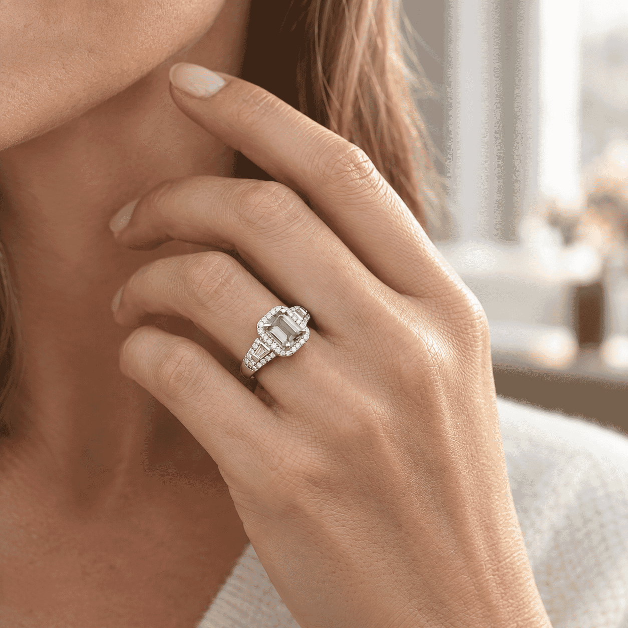 Luxoro AAA Arquiana Mint Tourmaline and Diamond I2 1.50 ctw Ring in 14K White Gold (Size 7.0)