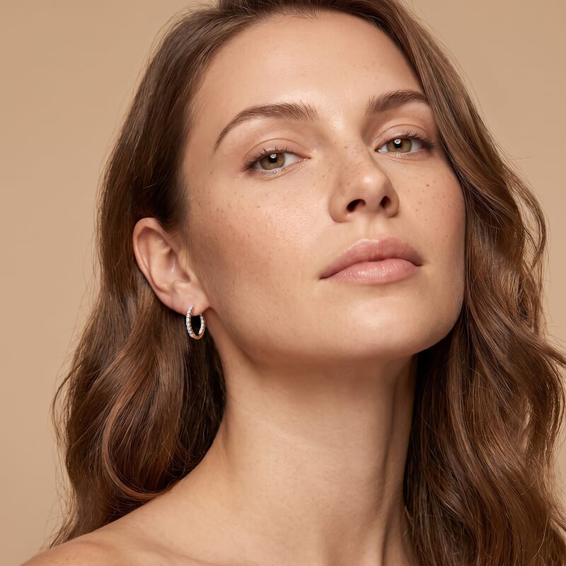 Luxuriant Lab Grown Diamond G-H SI 1.00 ctw Earrings in 18K Vermeil Yellow Gold Over Sterling Silver