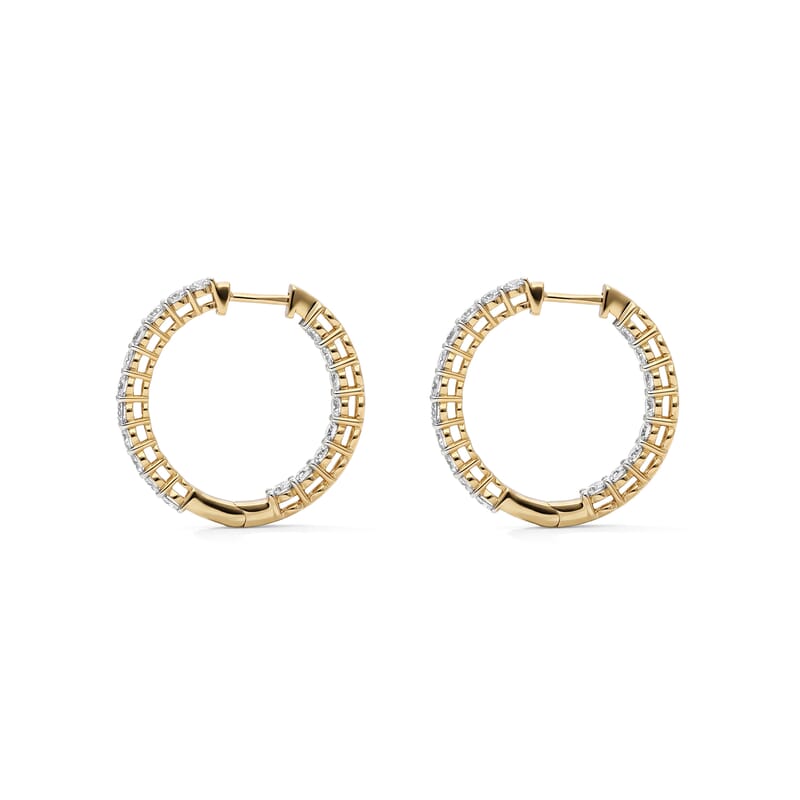 Luxuriant Lab Grown Diamond G-H SI 2.25 ctw Earrings in 18K Vermeil Rose Gold Over Sterling Silver
