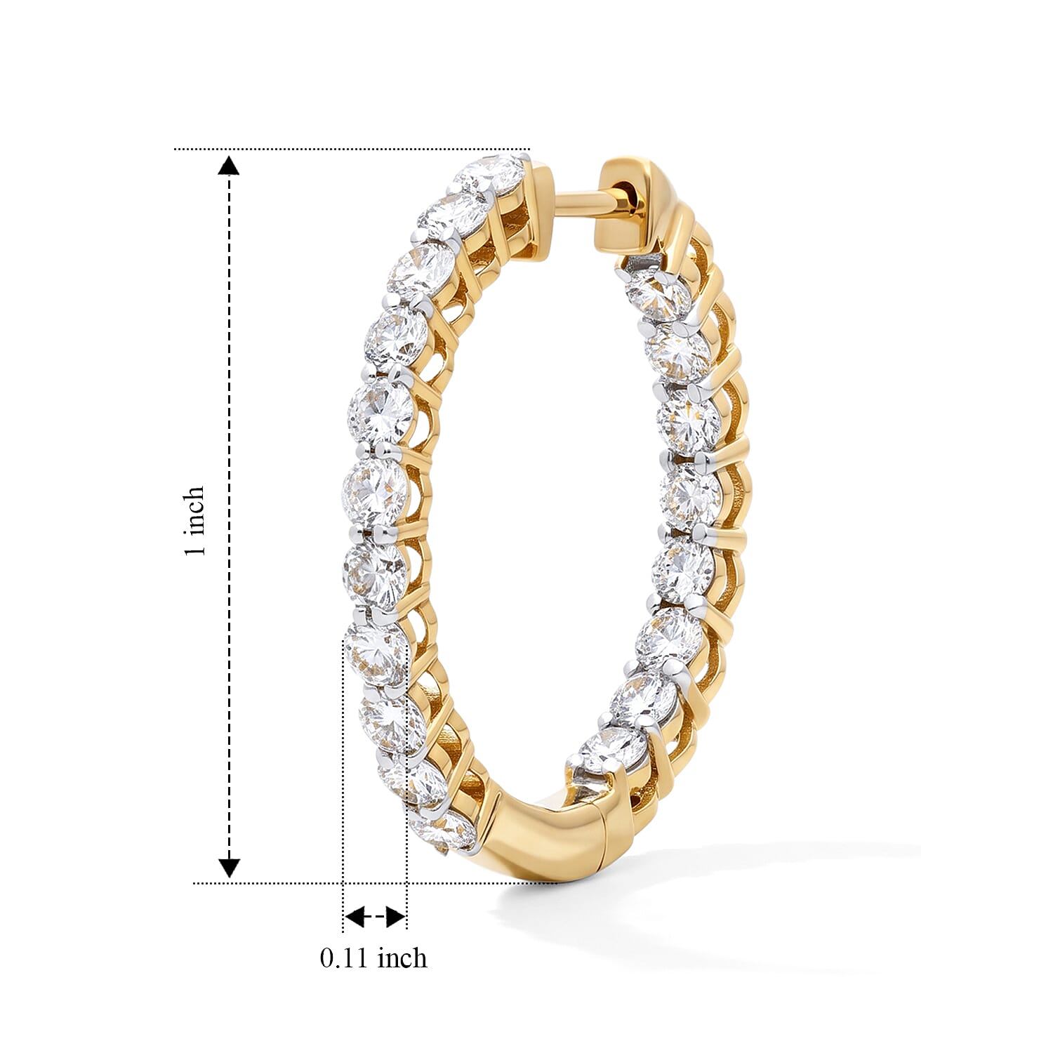 Luxuriant Lab Grown Diamond G-H SI 2.25 ctw Earrings in 18K Vermeil Rose Gold Over Sterling Silver
