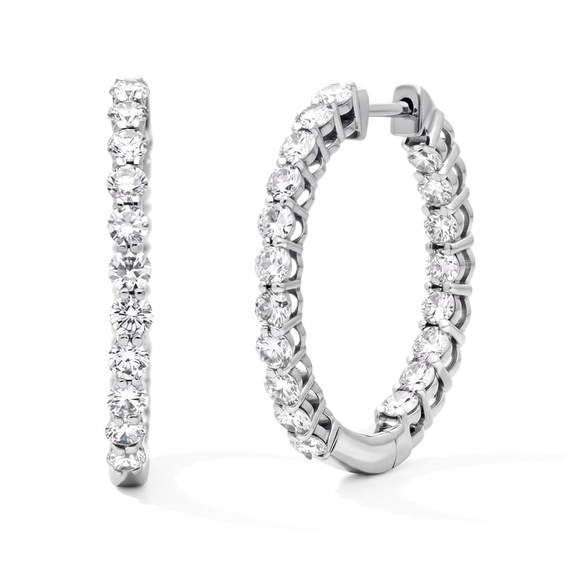 Luxuriant Lab Grown Diamond G-H SI 2.25 ctw Earrings in Rhodium Over Sterling Silver