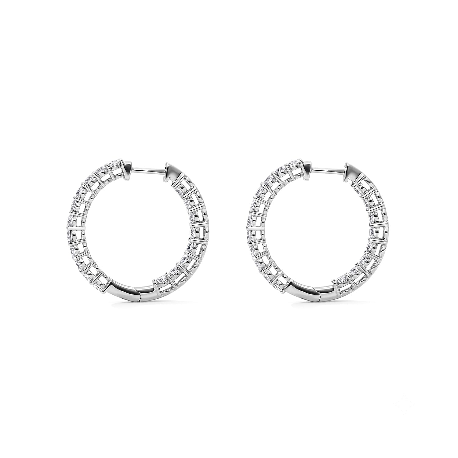 Luxuriant Lab Grown Diamond G-H SI 2.25 ctw Earrings in Rhodium Over Sterling Silver