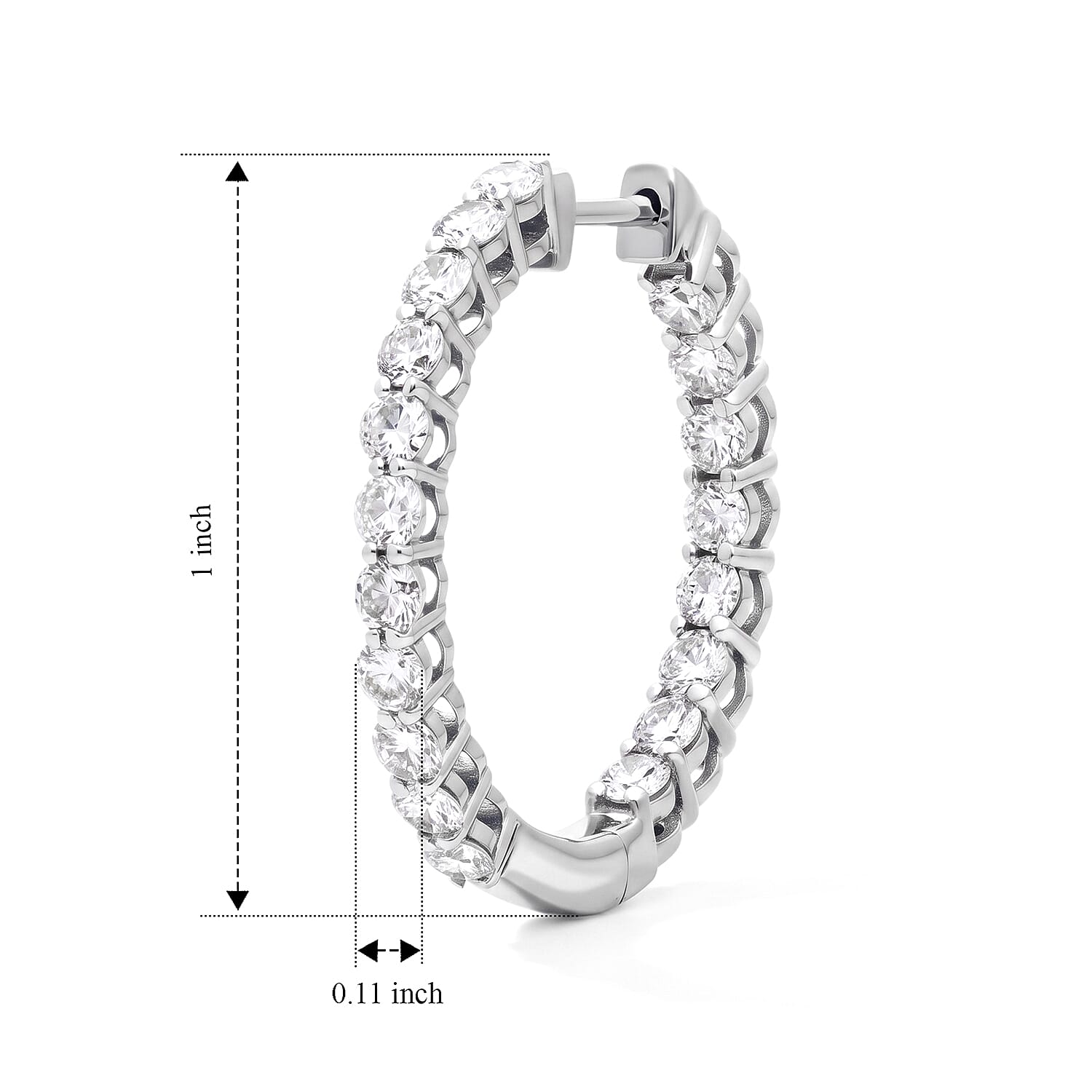 Luxuriant Lab Grown Diamond G-H SI 2.25 ctw Earrings in Rhodium Over Sterling Silver