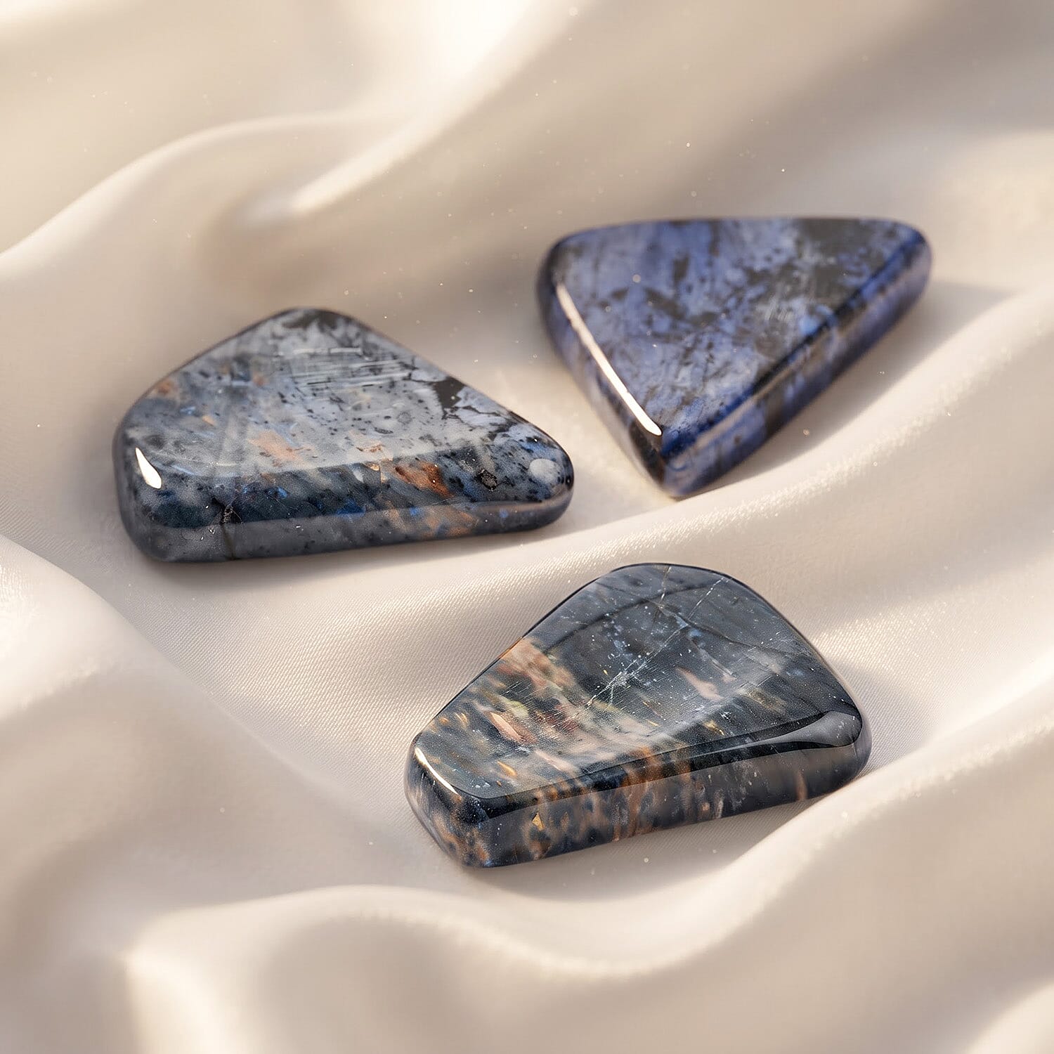 Lapis Jasper Worry Stone (One Stone Per Purchase) (Style/Color Varies)