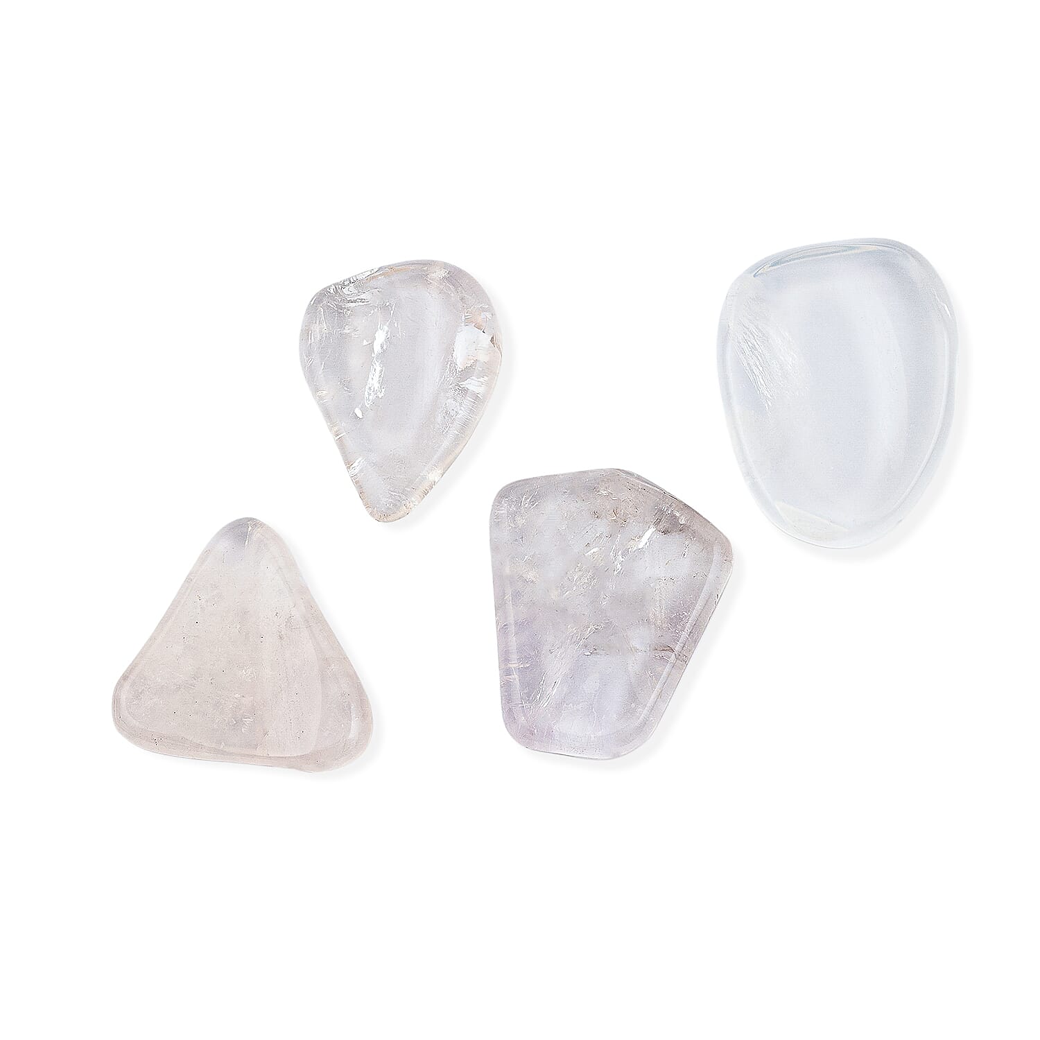 Clear Quartz Worry Stone (One Stone Per Purchase) (Style/Color Varies)