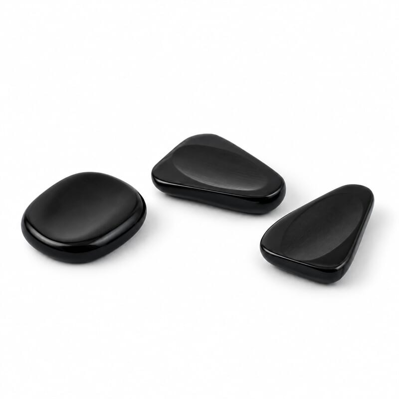 Black Feldspar Worry Stone (One Stone Per Purchase) (Style/Color Varies)