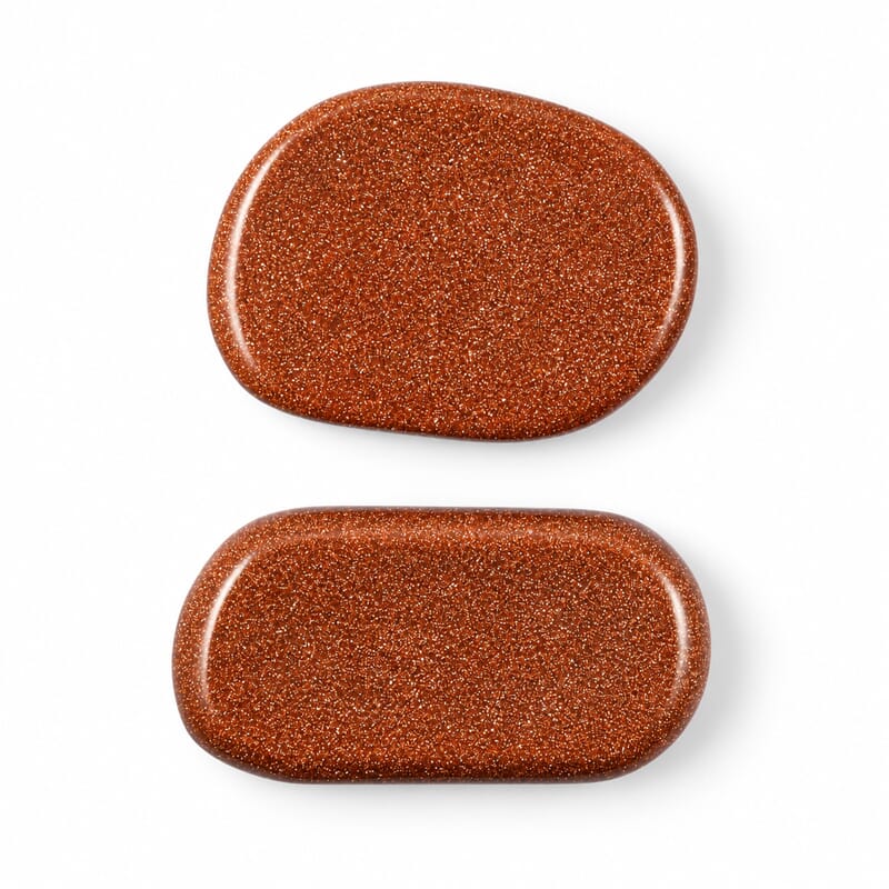 Goldstone Worry Stone (One Stone Per Purchase) (Style/Color Varies)