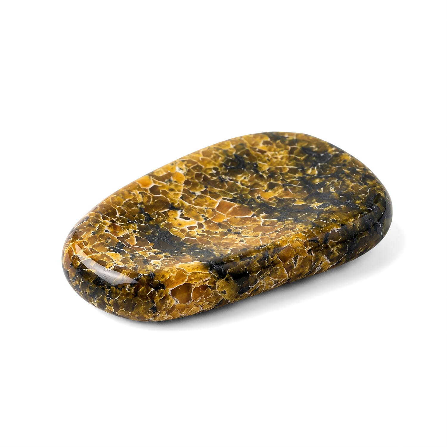 Yellow Turquoise Worry Stone (One Stone Per Purchase) (Style/Color Varies)