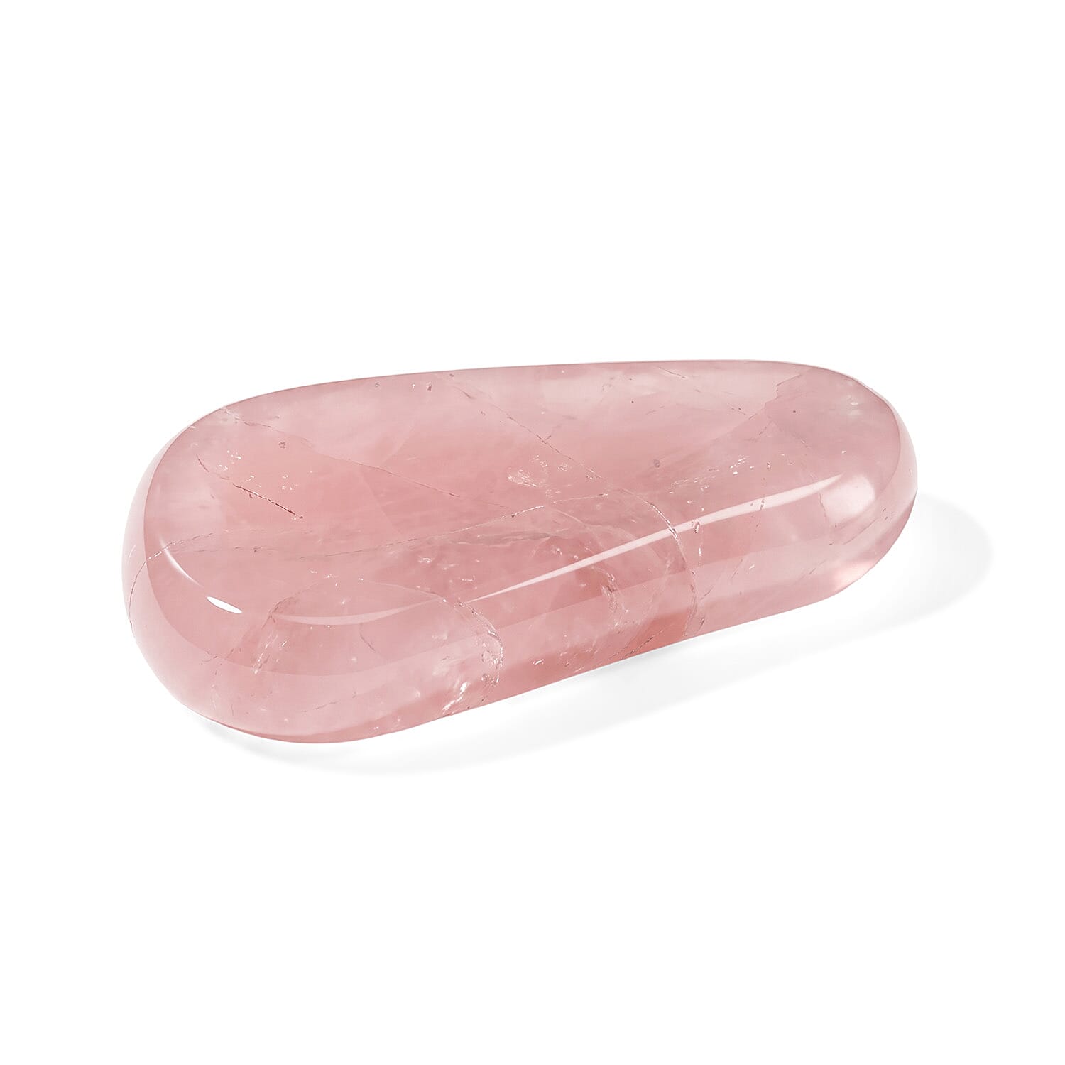 Rose Quartz Worry Stone (One Stone Per Purchase) (Style/Color Varies)